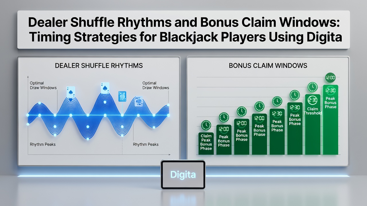 Player using smartphone to manage digital wallet deposits during blackjack session with timing indicators