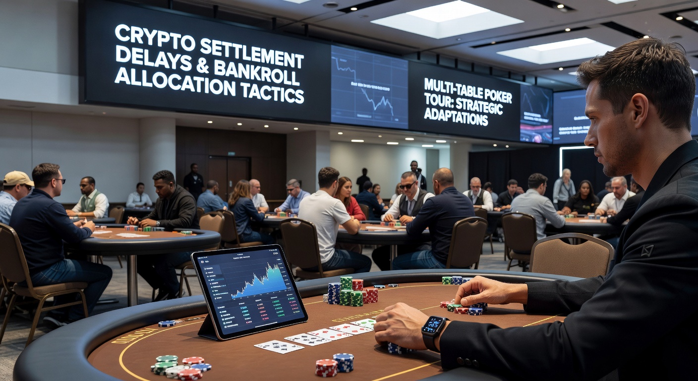 Detailed view of poker tournament software displaying bonus progress bars alongside cryptocurrency wallet balance indicators